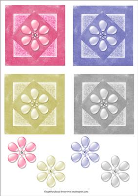 Glass Effect Flower Toppers