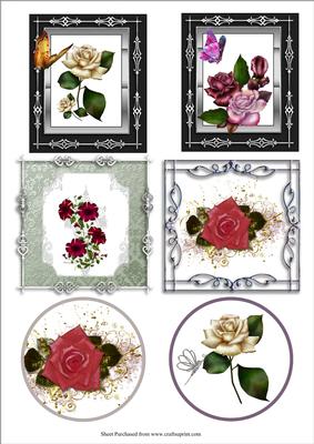 Roses and Morning Glory Toppers