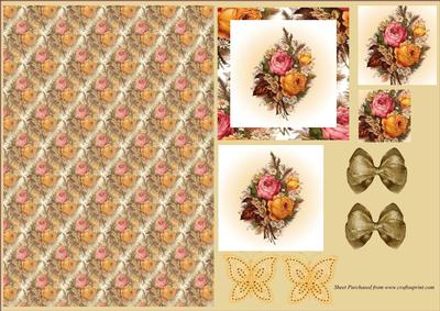 Vintage Style Rose Topper/pyramid