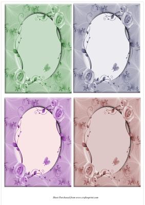 4 Floral Card Fronts