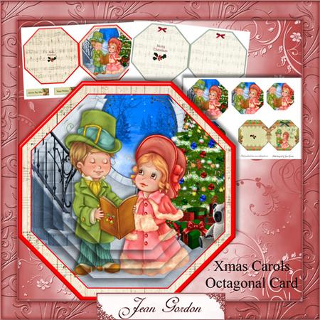 Xmas Carols Octagonal Card