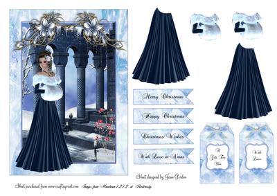 Blue Christmas Lady