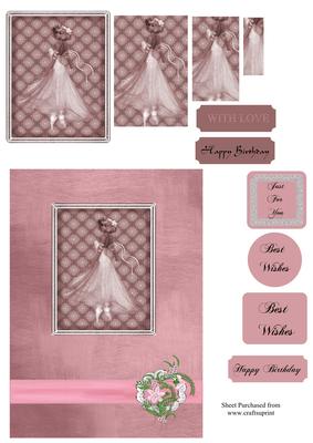 Ballerina Card Front with Pyramid