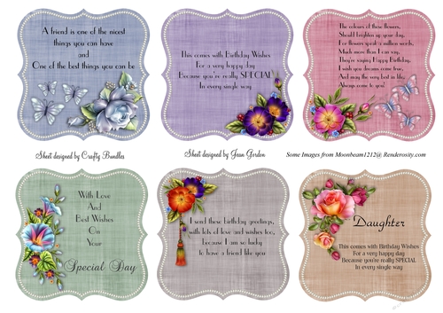 6 Floral Toppers With Sentiments