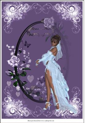 Lady in Lilac Rose Frame