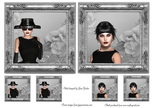 2 Lady Portrait toppers