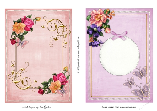 2 Floral Toppers/Card Fronts set 1