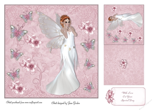 Fairy With Flowers and Butterflies