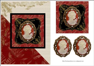 Cameo Card Front with Toppers