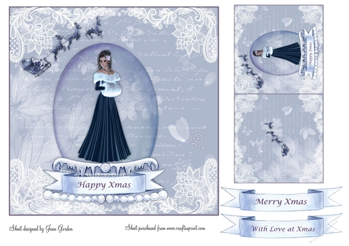 Xmas Lady Snow Globe