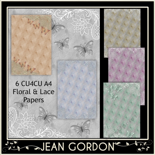 6 CU4CU Floral and Lace Papers