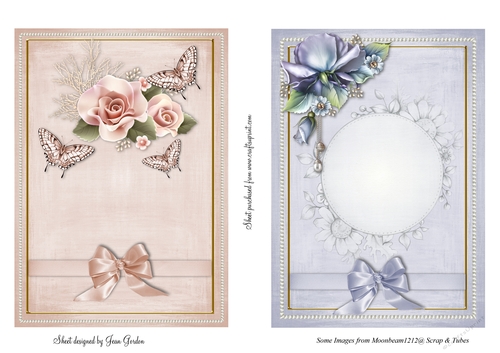 2 Floral Card Fronts/Toppers