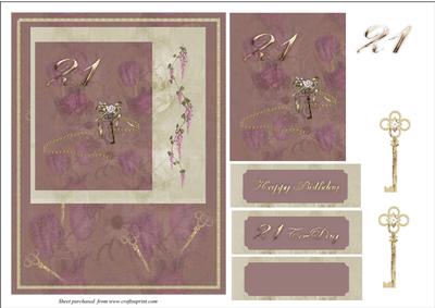 21st Birthday Card