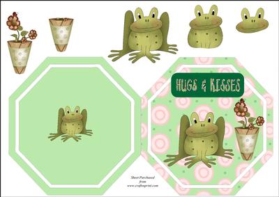 Little Frog Octagon Card