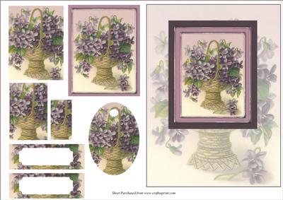 Lilac Flowers in a Basket