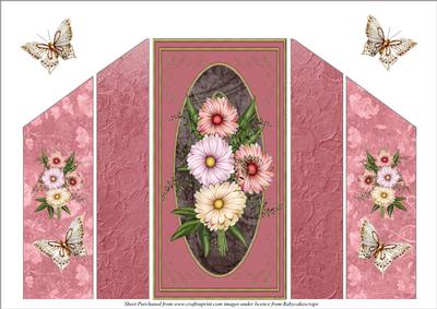 Pink Daisies Theatre Fold Card