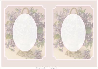 Lilac Basket of Flowers Insert