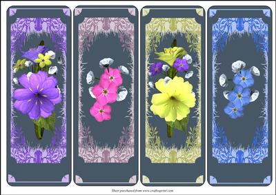 Floral Bookmarks/toppers