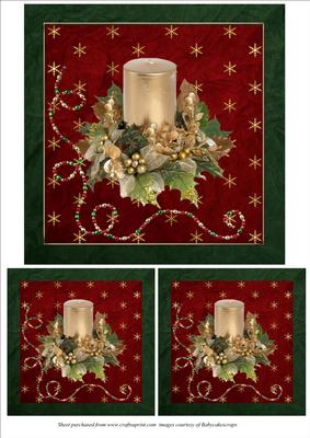 Christmas Toppers with Gold Candles