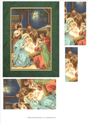 Christmas Nativity Card Front Pyramage