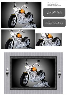 Motor Bike Card Front