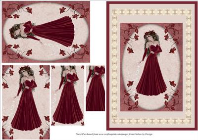 Pretty Lady Dressed in Red
