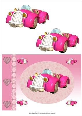 Cute Little Pink Car