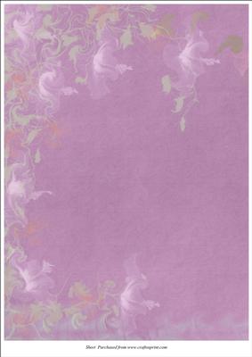 Lilac Floral Backing Paper