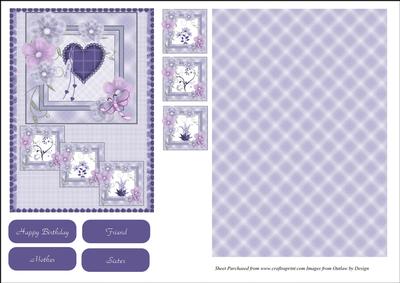 Heart and Flowers Birthday Card