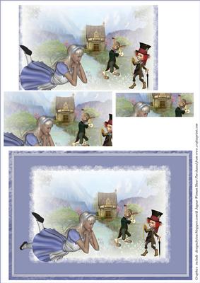 Alice in Wonderland Card Front with Pyramage