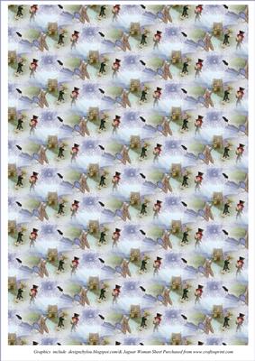 Alice in Wonderland Backing Paper