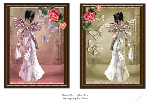 2 butterfly fairy toppers
