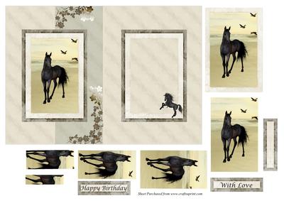 Black Horse on the Beach