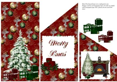 Xmas Cascade Card with Scottie Dog