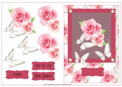 Butterflies Roses and Pearls