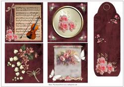 Floral Toppers and Bookmark