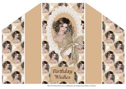 Birthday Lady Theatre Fold Card