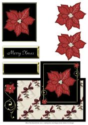 Christmas Poinsettia Card Front