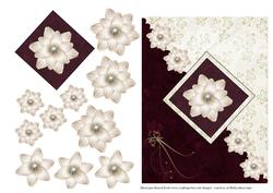 Floral Card Front with Decoupage