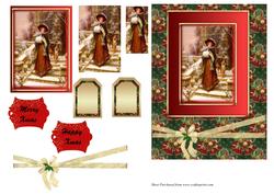 Vintage Lady Card Front with Pyramage