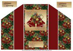 Red Christmas Bells Theatre Fold Card