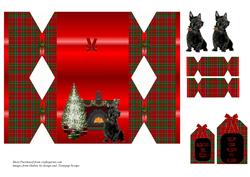 Scottish Tartan Cracker with Scotty Dog
