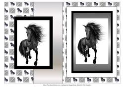 Horse Fold Back Card