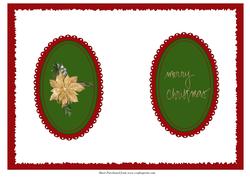 Christmas Insert with Gold Poinsettia