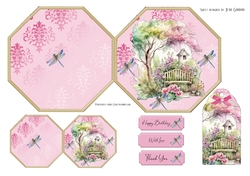 Flower Garden Octagonal Card