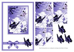 Purple Butterflies Card Front