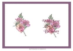 With Love on Your Birthday Insert