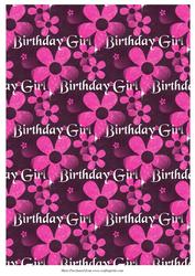 Birthday Girl Backing Paper