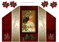 Little Xmas Girl Theatre Fold Card