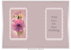 Floral and Lace Birthday Insert